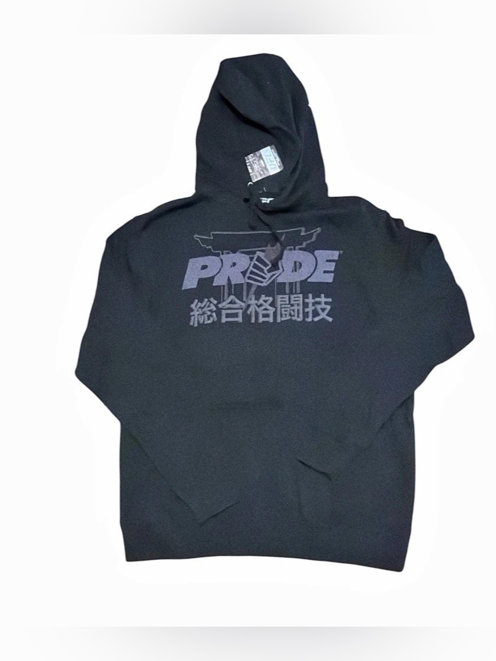 Streetwear UFC PRIDE MMA Black Graphic Hoodie Medium NWT Y2K Grunge